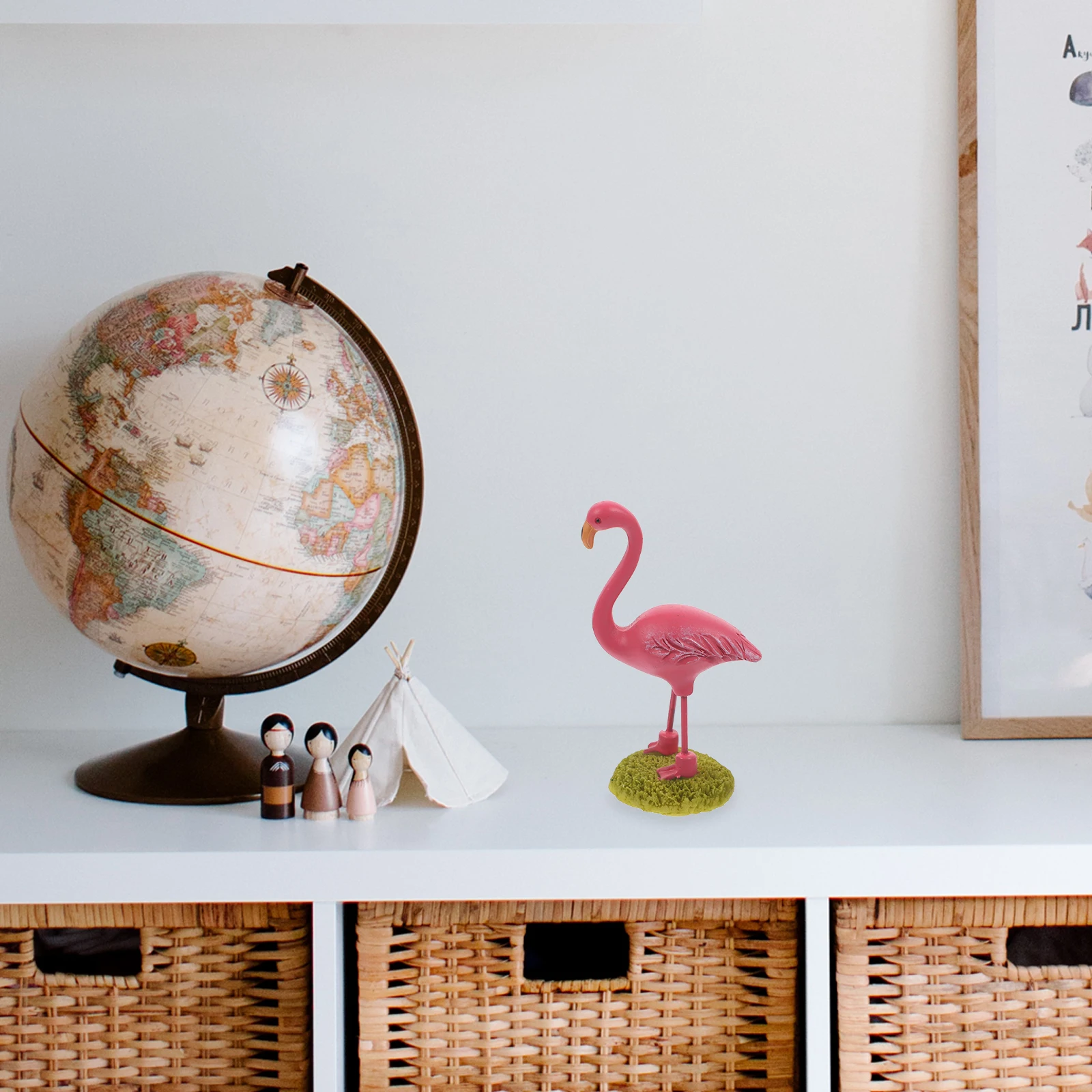 

1pc Pink Flamingo Ornaments Birthday Decorations Birthday Cake Decoration Kids Party Eco Friendly Reusable Cake Toppers