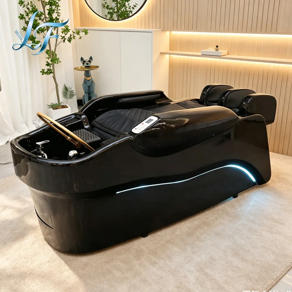 Barbershop Salon Furniture Wash Basin Head Spa Water Spa Bed Shampoo Massage Bed with Sink for Hair Salons