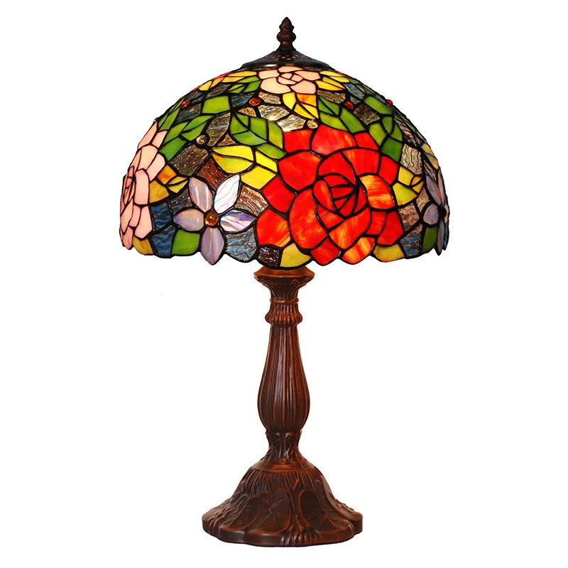 

Two-color, rose, European style, bedroom, lamp, decoration, bedside