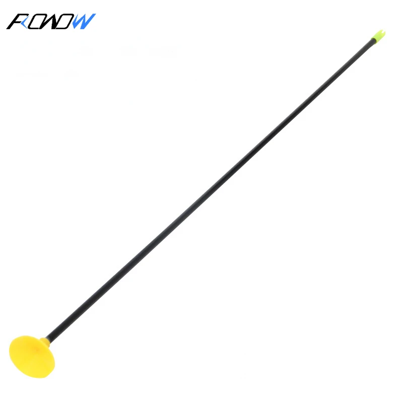 ROWOW 12pcs Small Children's Suction Cup Arrow Fiberglass Arrow Shaft Rubber Parent-child Archery Sports Equipment Two-color