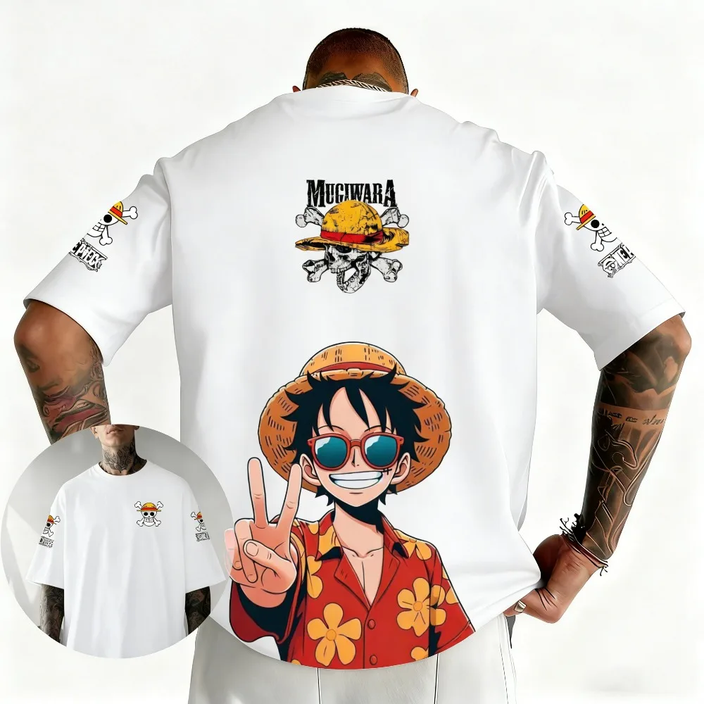 

Футболка унисекс больших размеров с аниме-принтом, повседневная, для родителей и детей, модная летняя, в стиле Харадзюку, уличная одежда Y2K