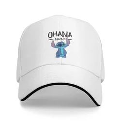 Classic Disney Stitch Ohana Means Anime Baseball Cap for Men Women Custom Adjustable Adult Dad Hat Outdoor