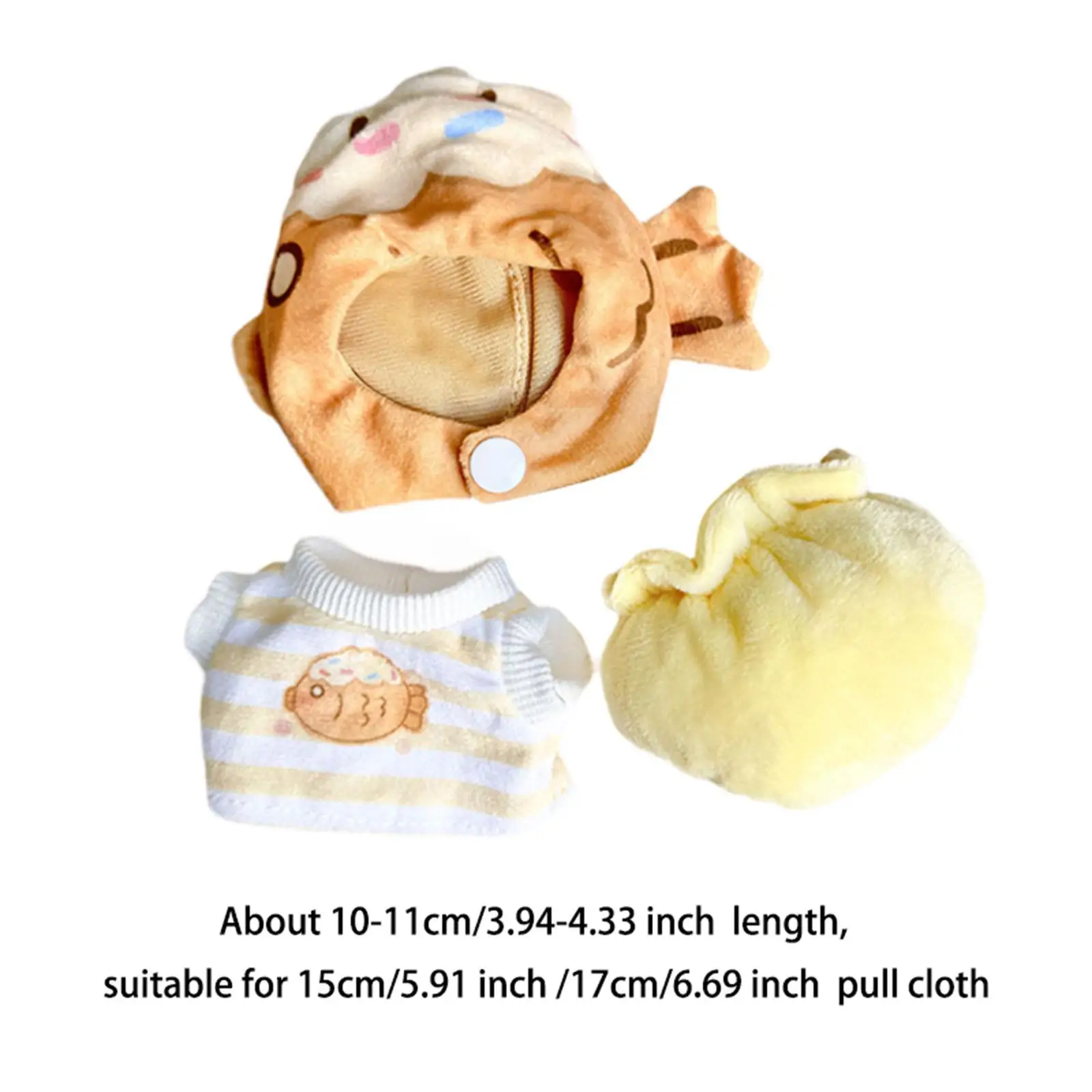 Plush Doll Clothes Photo Props DIY Soft Costumes Stylish Doll Clothing, Dress up, Cute Plush Doll Accessories