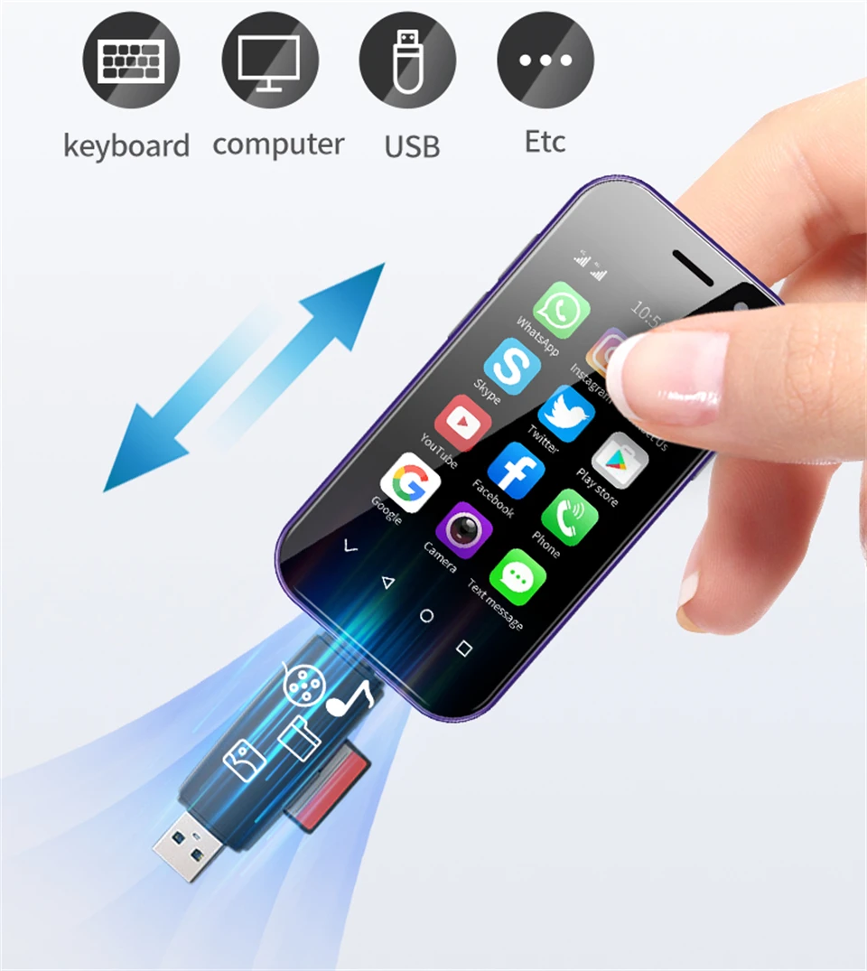 SOYES XS14 Pro 3.0in 4G Mini Smartphone Android 9.0 Dual Sim Face ID Dual Camera WIFI Bluetooth FM Hotspot GPS OTG Mobile Phone