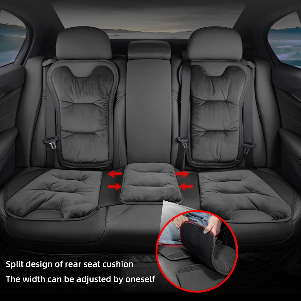 Widen Car Seat Cover Flannel Warm Car Front/Rear Seat Cushion for Lexus/Volvo/Cadillac/KIA Waist Cushion Interior Accessories
