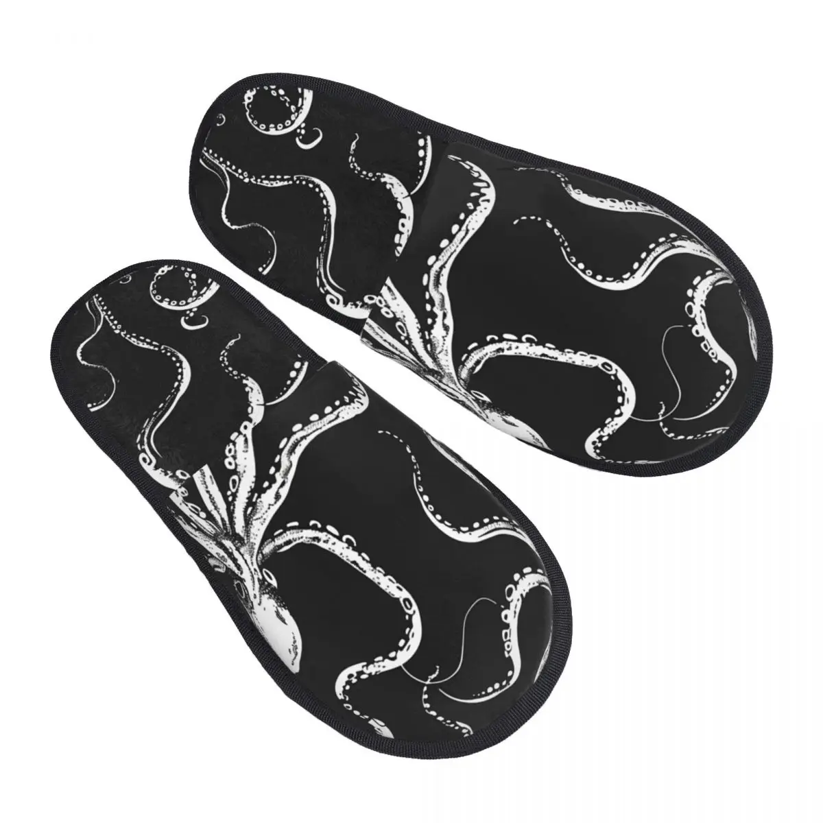 

Fur Slipper For Women Men Fashion Fluffy Winter Warm Slippers Octopus Pattern House Shoes