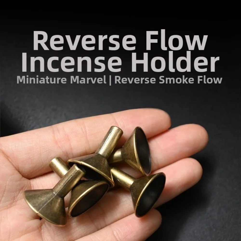 100pcs Alloy Incense Cone Tray Funnel Shape Mini Size Incense Cone Holder 1in Backflow Design Incense Stick Rack For Teahouse