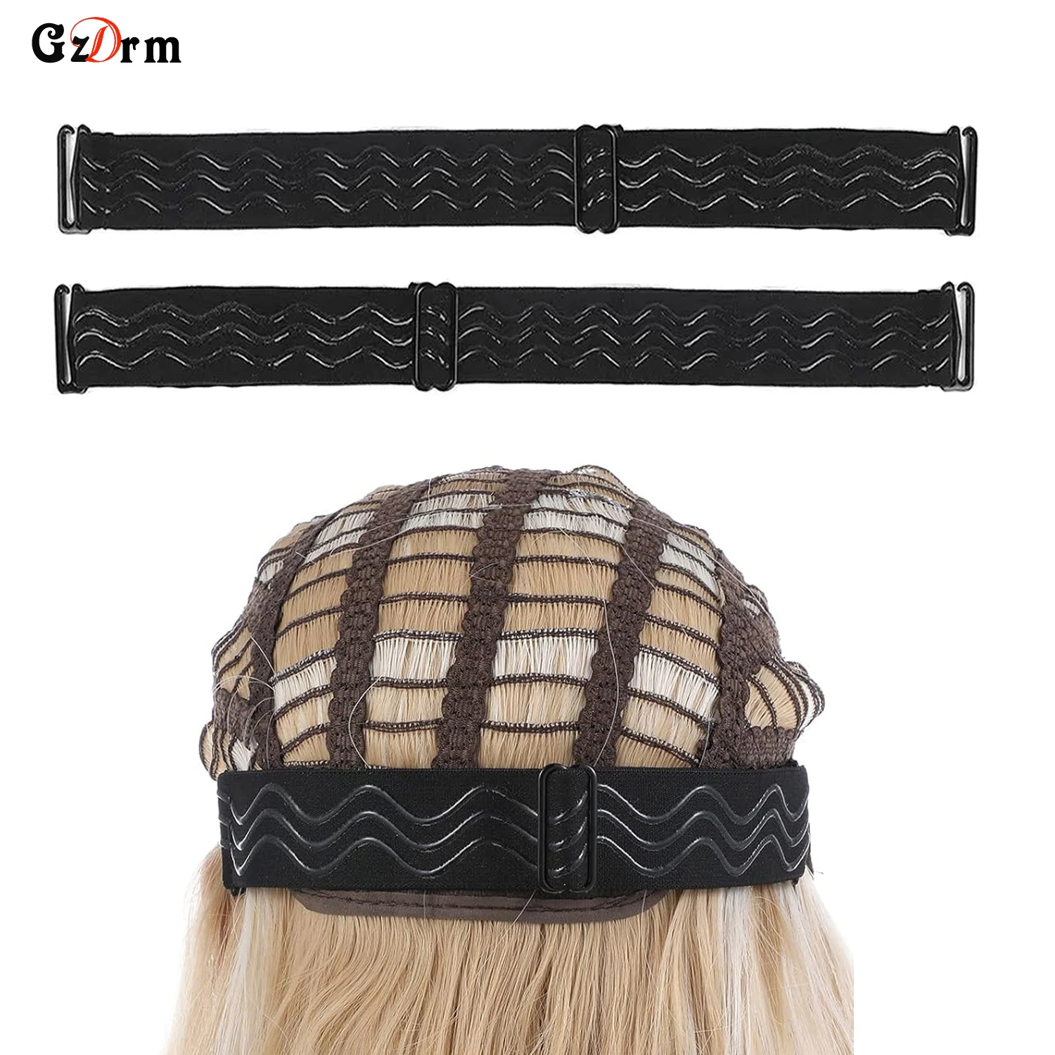 

Wholesale Wig Grip Band Adjustable Comfort Band Headband Wig Comfort Non-Slip Adjustable Fasten Wig Bands with Wavy Silicone
