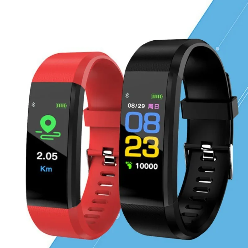 

115Plus Sports Fitness Tracker Watch Men And Women Universal Waterproof Intelligent Bracelet Connected No BT Smart Wristband