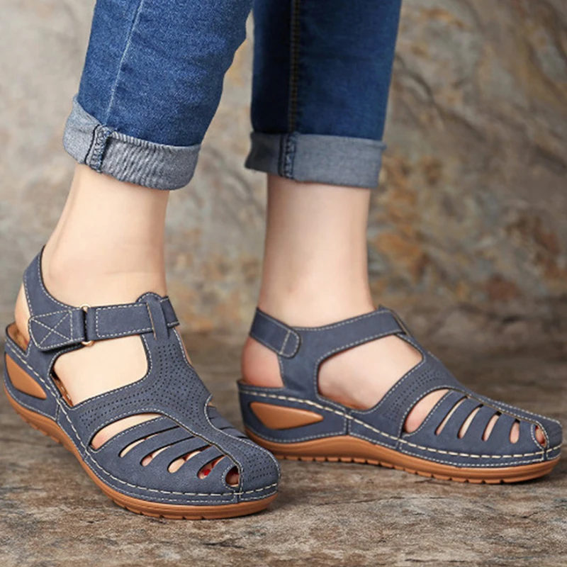 Summer Women Shoes Sandals Elegant Walking Shoes Plus Size Women Shoe Wedge Sandals Ladies Beach Footwear Female Women Sandal