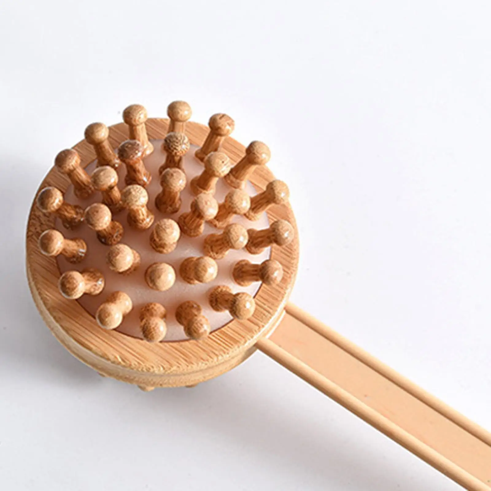 手動筋肉マッサージハンマースティック木製ハンドル、体の機能を改善リラックス