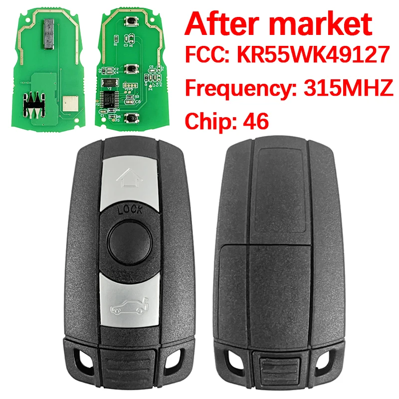 CN006025 Aftermarket 3 Buttons PCF7945 46 Chip 315MHz FCC KR55WK49127 For 1-7 Series CAS3 Non-Proximity