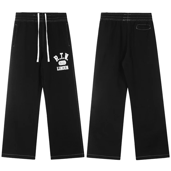 

Повседневные прямые брюки унисекс Demon Island DRILL в американском стиле с вышивкой, модные, для весны и осени