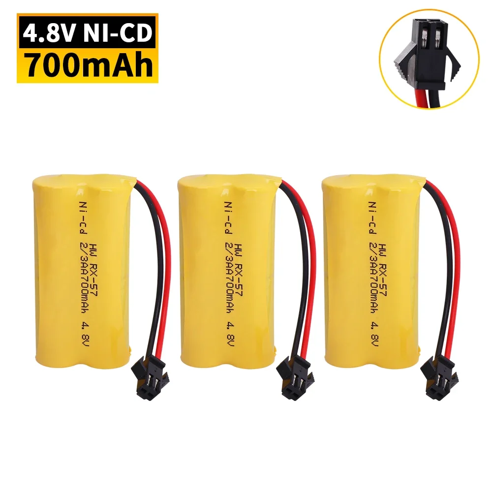 Ni-CD 4.8 فولت 700 مللي أمبير بطارية قابلة للشحن ل Jiaqi TT660 662 665 التحكم عن بعد تشوه سيارة روبوت لعبة كهربائية جزء