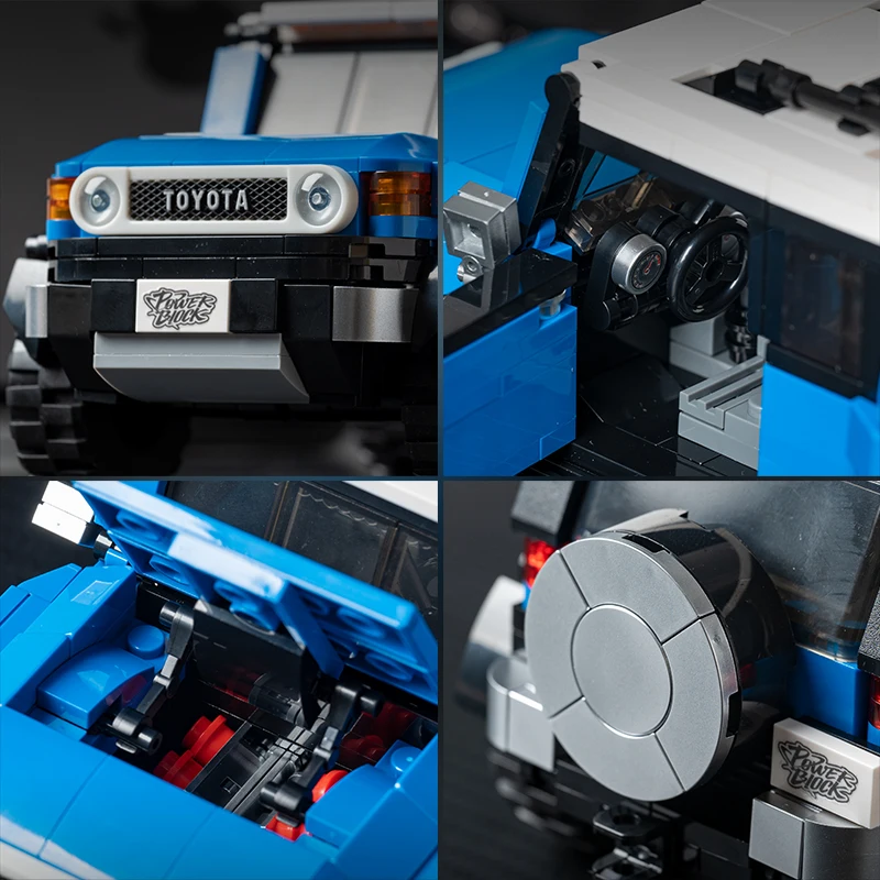 トヨタ FJ40/4ランナー オフロード車 スープラ/AE86 スポーツカー 組み立てブロック レトロカーモデル ディスプレイボックス付き ブロックおもちゃ 子供向けギフト