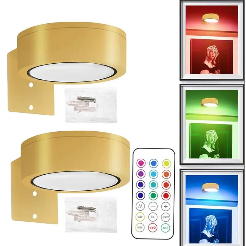 

Picture Lights Magnetic LED Painting Light With Remote Control Battery Operated LED Accent Lamp For Corridor Stairs Pictures