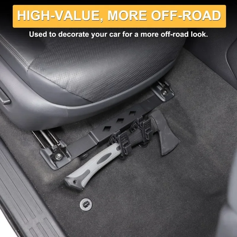 

For Toyota Land Cruiser 250 LC250 2024-25 Interior Car Accessories Aluminum Alloy Black Car Under Seat Flashlight Holder Bracket