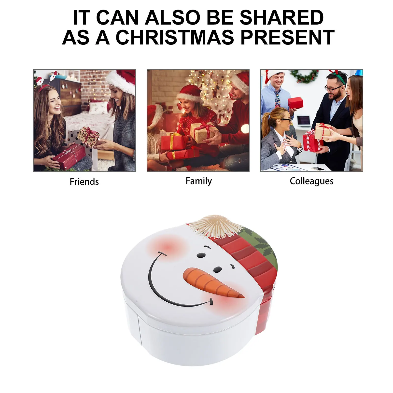 

Christmas Iron Candy Box Tinplate Portable Candy Storage Festive Xmas Party Supplies Creative Christmas Box