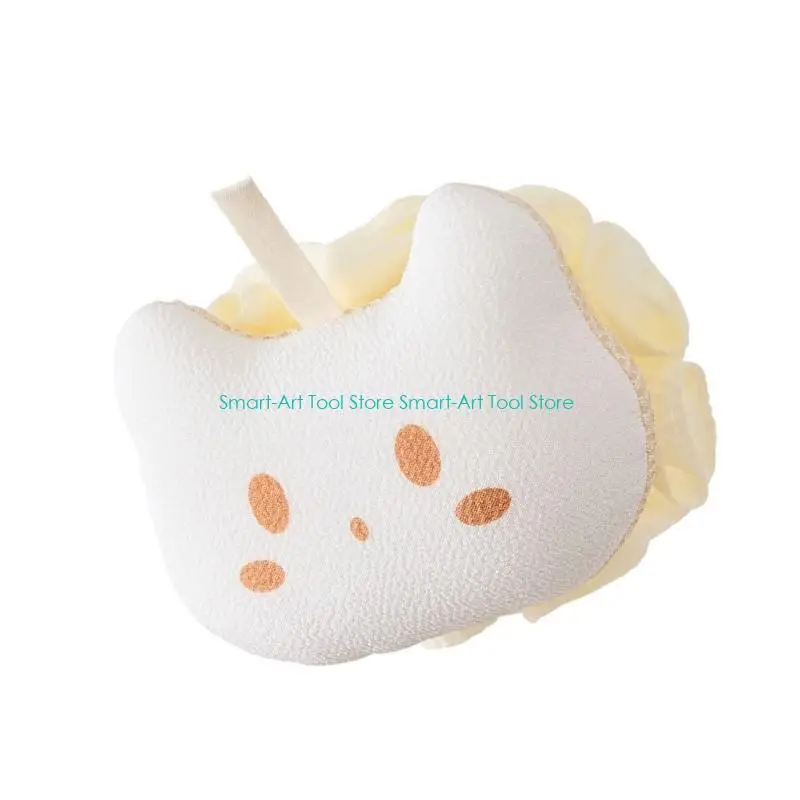 E1PB Double Sided Bath Scrub Extended Back Scrubber Deep Cleans Exfoliator Soft Washcloth Bathroom Essential