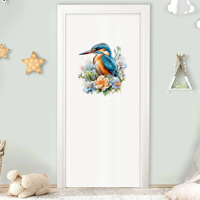 C85#Watercolor Various Bird Wall Stickers Children\'s Room Background Home Decoration Mural Living Room Wallpaper Decals