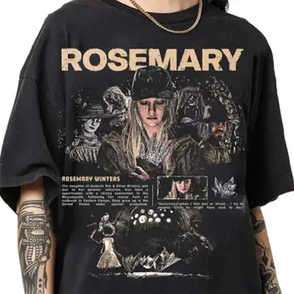 Resident Evil Village Rosemary BIOHAZARD T-shirt For Men Women 100% Cotton T Shirts Short Sleeve