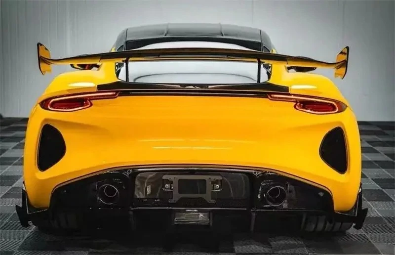 For Lotus Emira 2021 2022 2023 2024 Real Forged Carbon Fiber Car Rear Wing Trunk Lip Accessories Refit Decoration Spoiler Kit