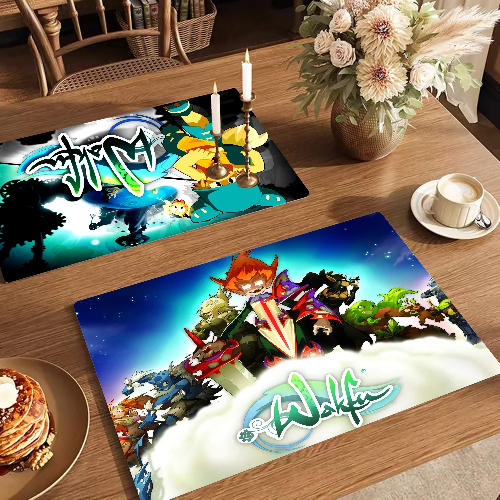 W-Wakfu Game Kitchen Absorbent Pad Dry Draining Mat Sink Washstand Coffee Machine Pads Table Placemat Faucet Anti Splash