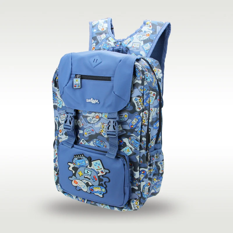 Australia Smiggle original hot-selling oversized schoolbag high-quality blue cool play cool boy bag 18 inches