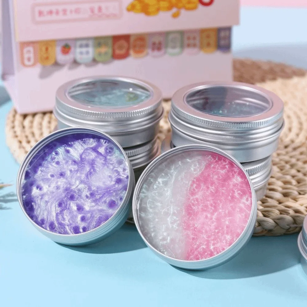 Crystal Clear Non-newtonian Liquid Clay Toys Transparent Non-Toxic Liquid Crystal Slime Stretchy Elastic