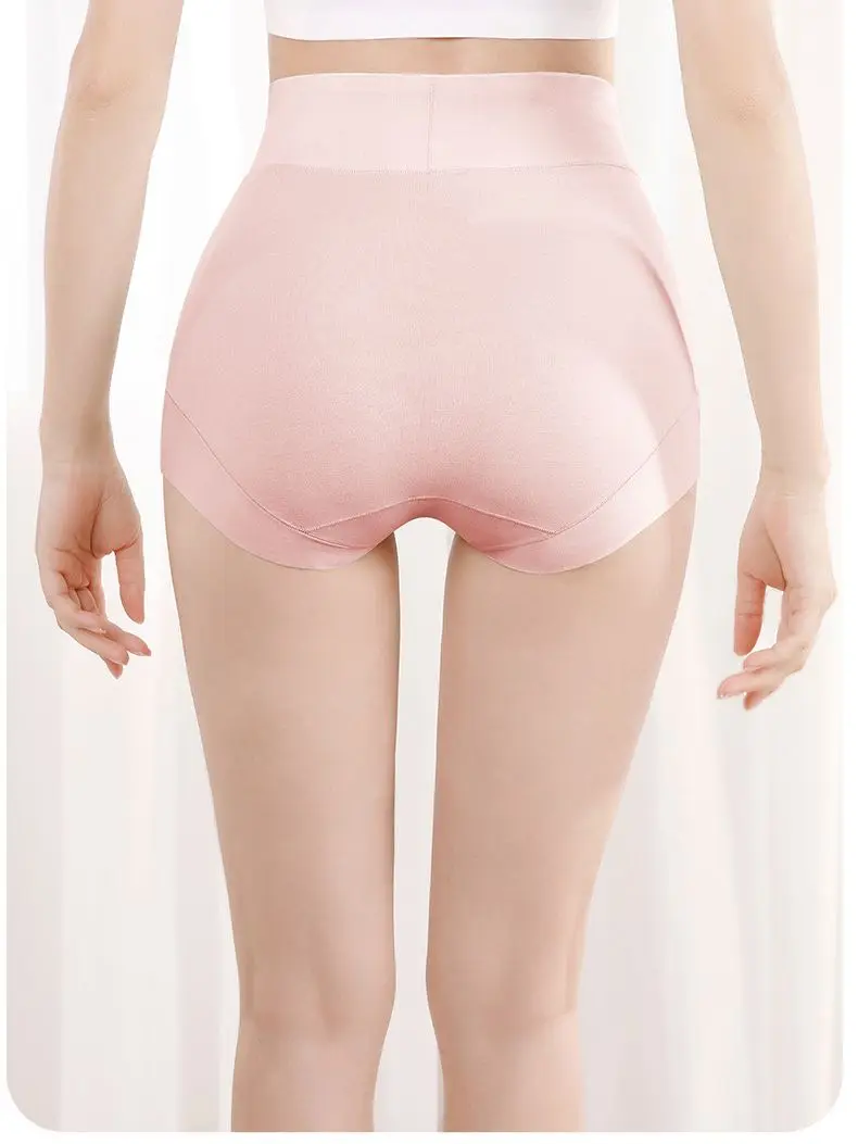 Female\'s Underpants Close Skin Seamless High Quality Cotton Crotch Breathable Mid-waist Thin Section Solid Color Briefs