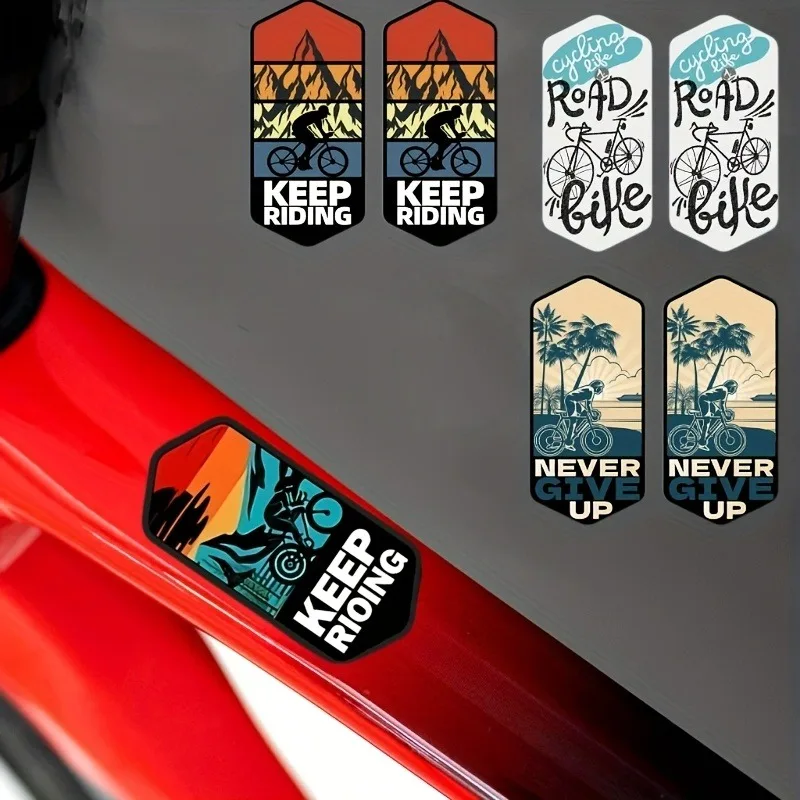 

2-Piece Creative Road Handlebar Scratch Sticker and Lower Tube Decorative Sticker to Enhance Vehicle Appearance