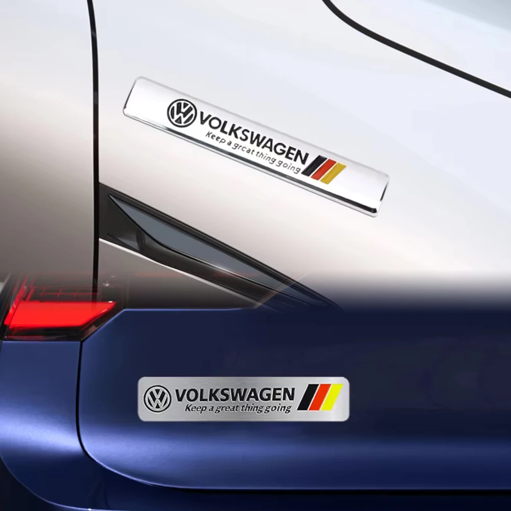

Aluminum Car Badge Body Side Sticker Fender Trunk Decor Decal Styling For Volkswagen VW GOLF Polo Tiguan VW GTI TOURAN PASSAT