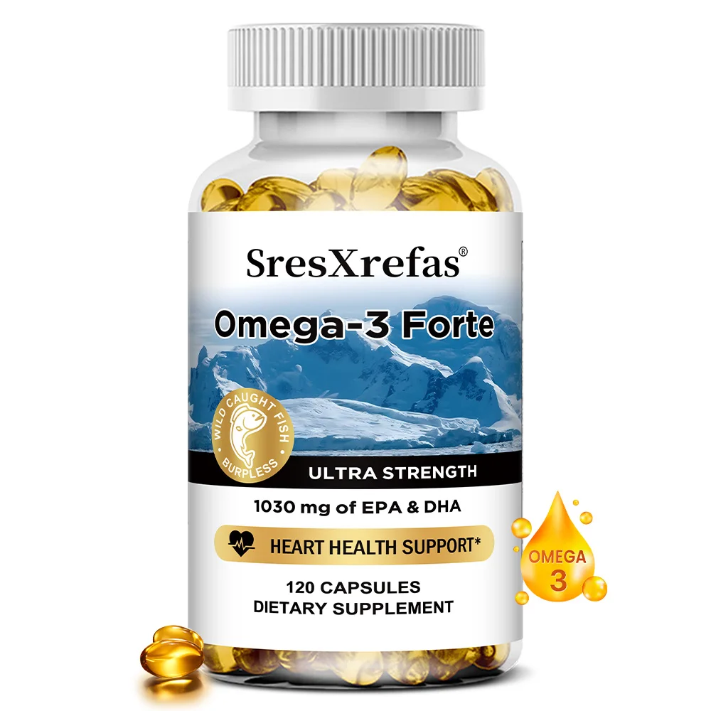

Omega-3 Capsules – EPA & DHA, Supports Brain, Heart, Eyes, Joints, Skin & Immune Health, Improve Memory & Intelligence
