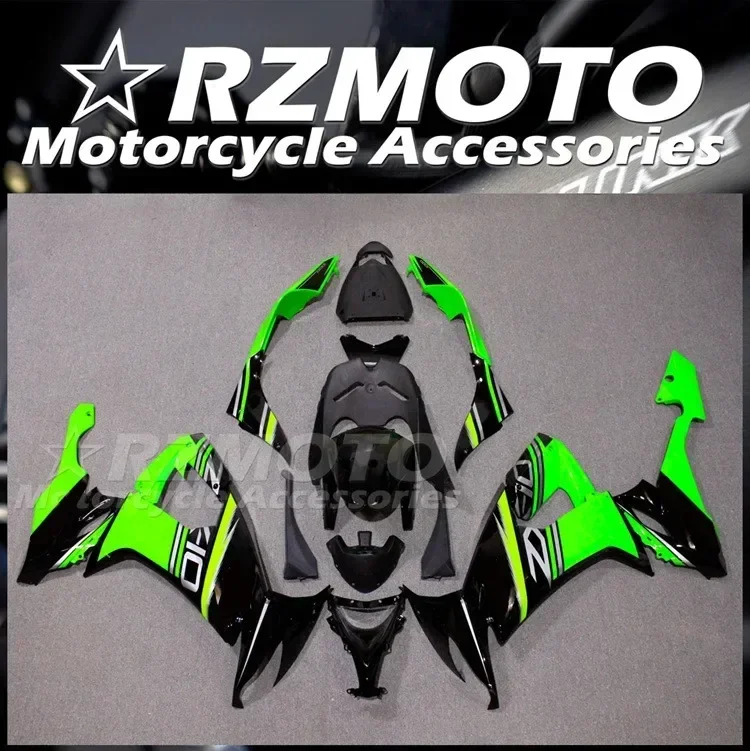 

4Gifts New ABS Full Fairings Kit Fit For KAWASAKI ZX-10R ZX10R 2008 2009 2010 08 09 10 Bodywork Set Custom Black Green