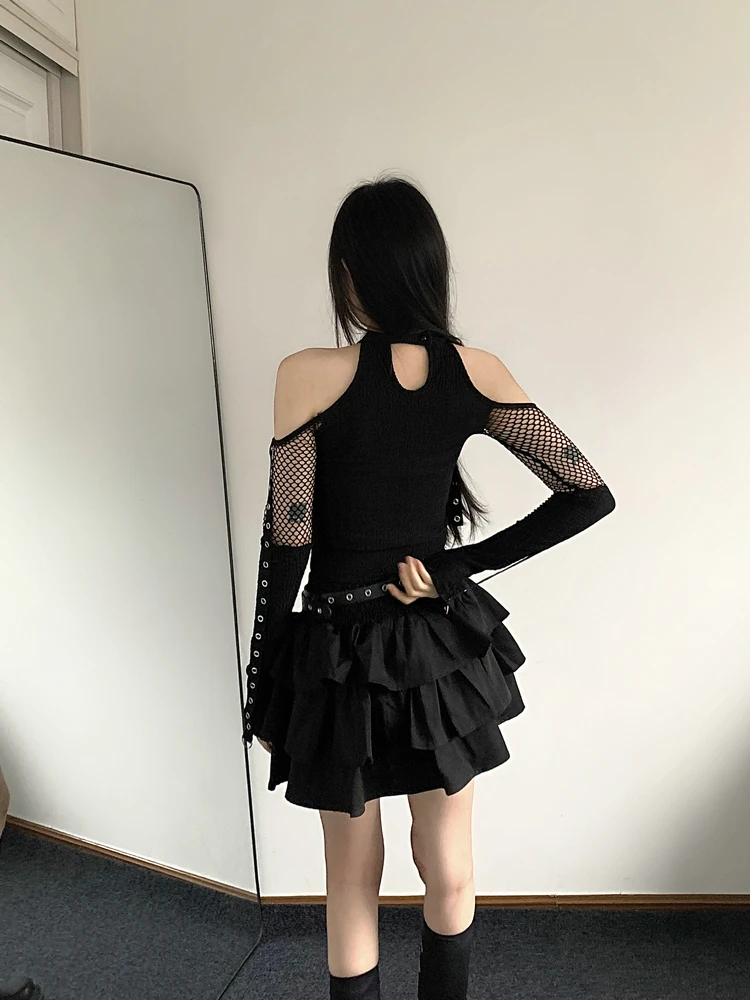 طقم أزياء تنكرية للفتيات بأسلوب قوطي داكن لأداء الرقص وحفلات الكريسماس وملابس المسرح الصينية التقليدية