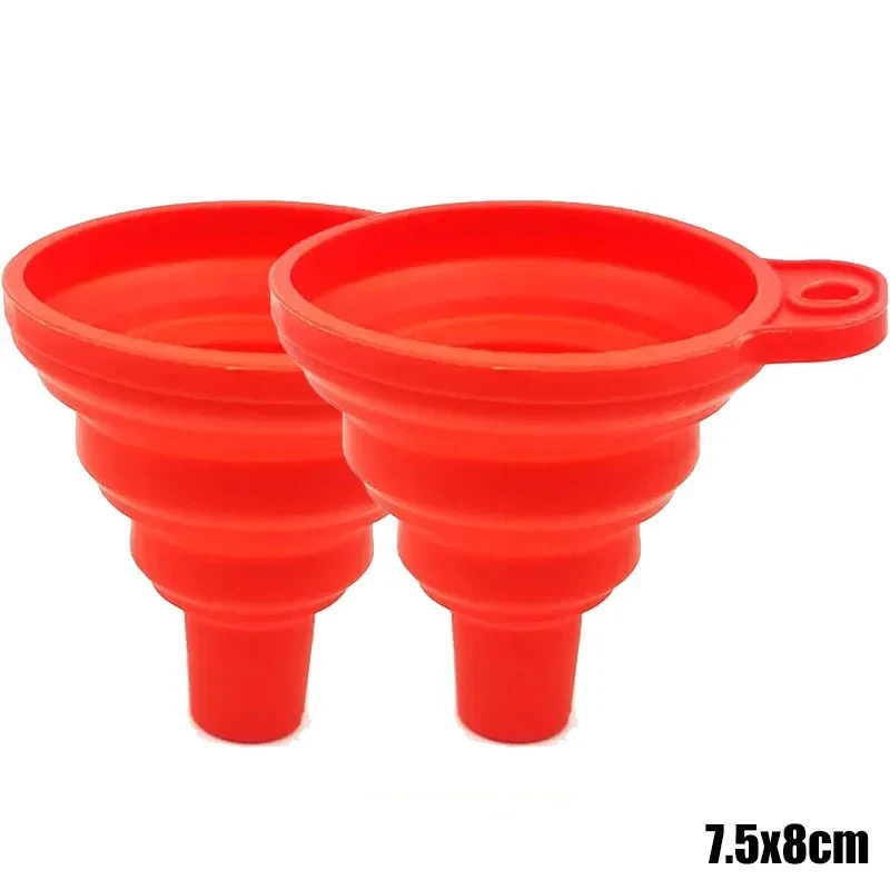 2Pcs Faltbare Auto Motor Trichter Silikon Flüssigkeit Trichter Waschflüssigkeit Ändern Tragbare Auto Motor Öl Ändern Trichter Auto Zubehör