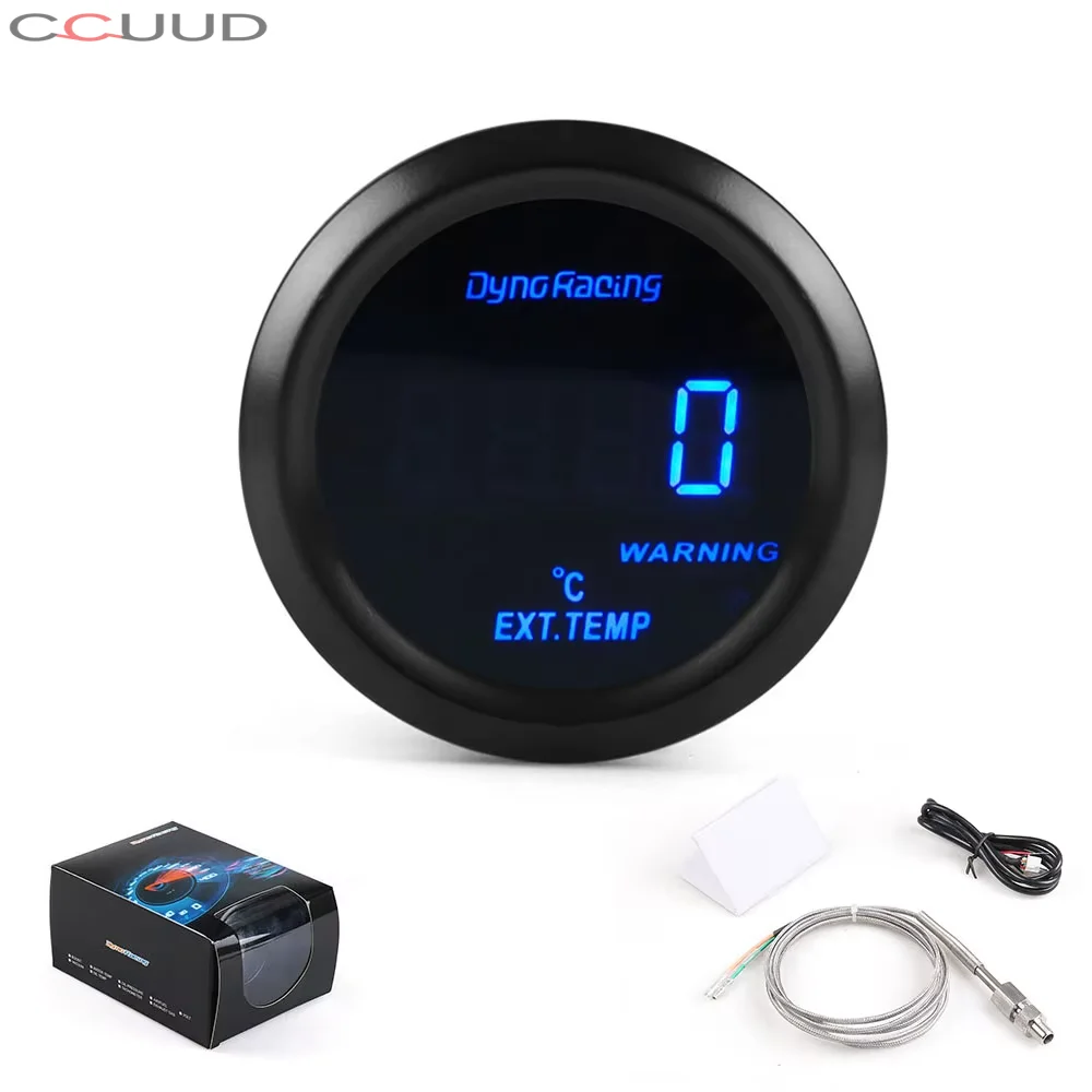 

CCUUD 2" 52mm Exhaust Gas Temperature Gauge Digital Exhaust Gas Temp Gauge Blue Led EGT EXT Gauge Car Meter With Sensor
