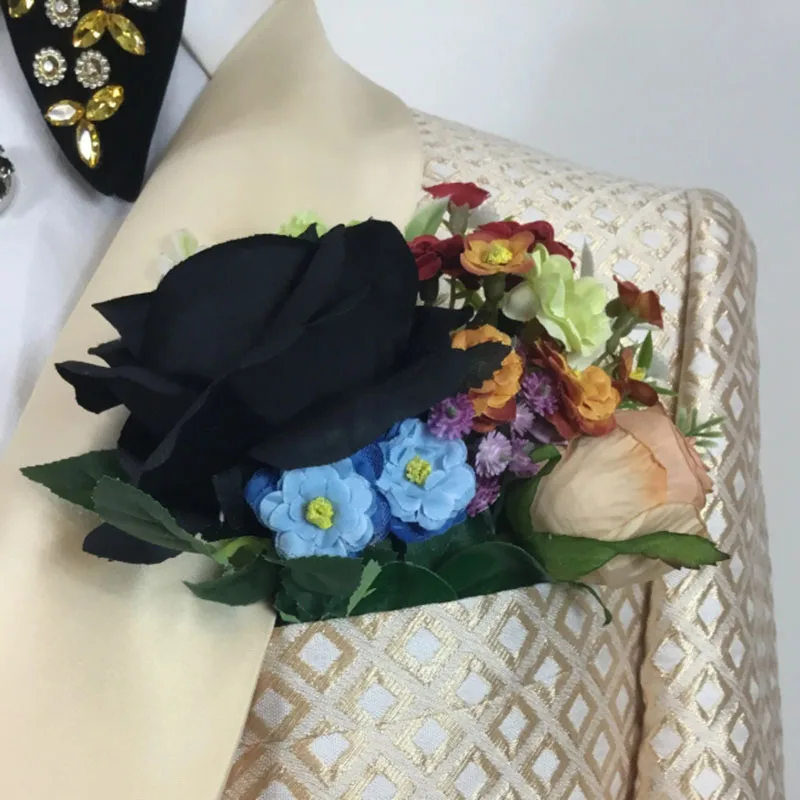 

Men's Wedding Corsage Brooch Fashion Formal Wear Suit Accessories Gifts Handmade Jewelry Luxury Original Design Flowers Brooches