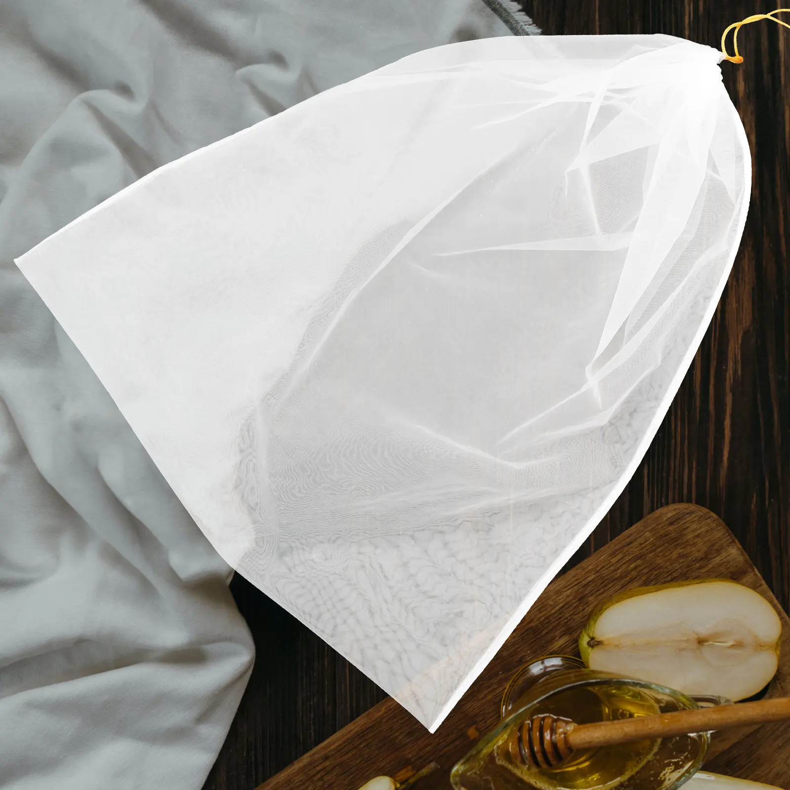 2Pcs Premium Nylon Honey Strainer Bag Multipurpose Filter Net Tool for Honey Filtration Beekeeping Supply Reusable Washable