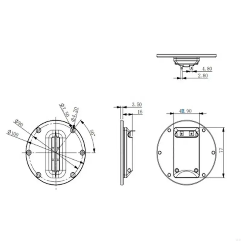 حزمة J1HD من 2 شريط مكبر الصوت الشريط للمسرح المنزلي Treble Loudpeaker 8OHM