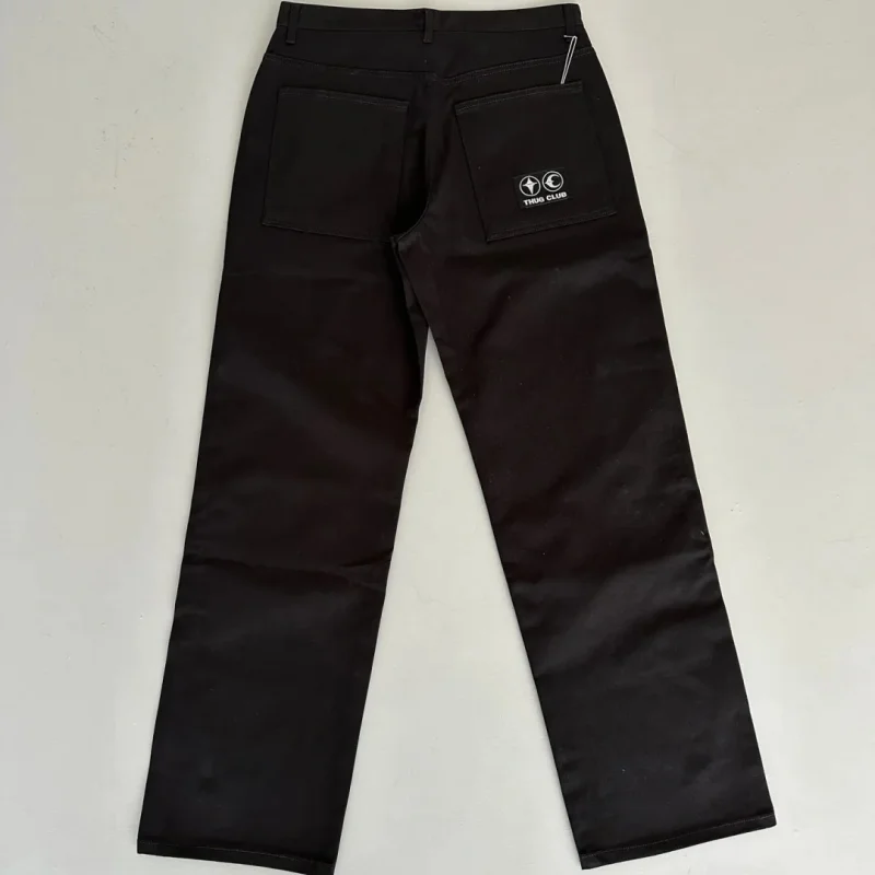 Fashion Star Moon Nails Thug Club Pants Long Casual Trourers Men's Women's Zipper Straight-leg Work Pants