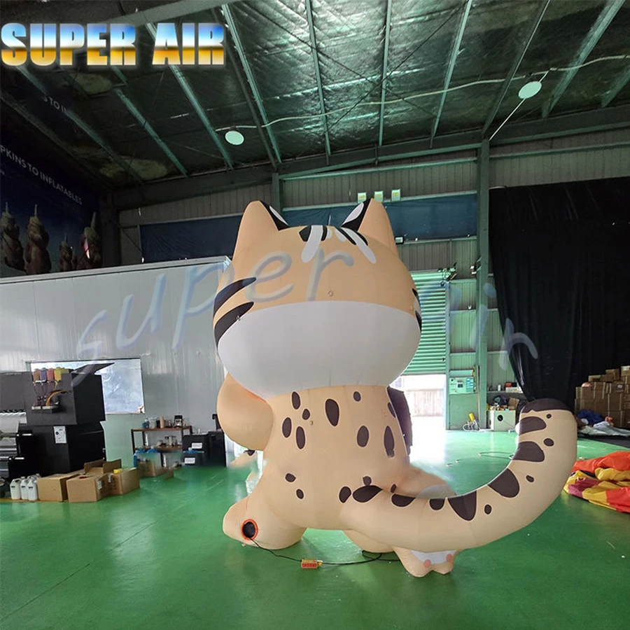 Super luftiges, so süßes Cartoon-Tiermodell im flachbaren Tiger mit Beleuchtung für die Hinterhofdekoration