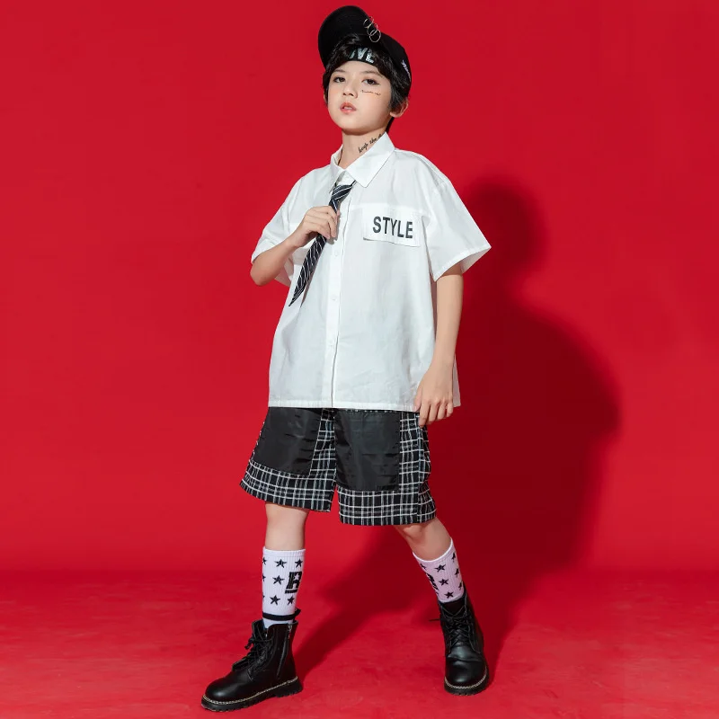 Street Dance Children's Trendy Clothes Boys and Girls Hip Hop Shirts Primary and Secondary School Students' Opening Ceremony