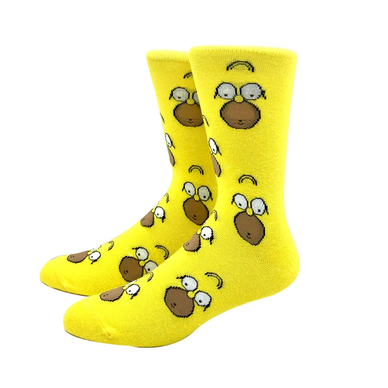 Chaussettes longues pour hommes et femmes, Anime Simpson, hauteur des genoux, Cosplay, mollet, personnalité adulte, Hip Hop, noël, nouvelle collection 2023