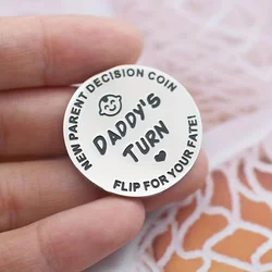 Funny Baby Shower Gifts,New Parents Decision Coin & DIY Sunflower Greeting Card, Baby Pregnancy Gift for First Time Mommy Daddy