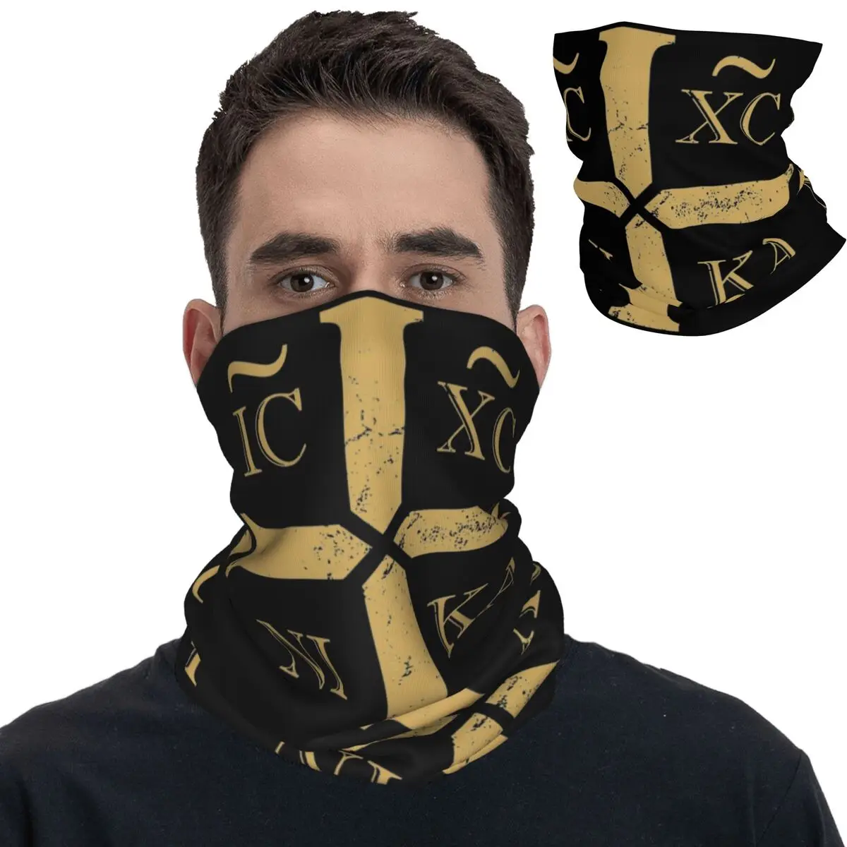 IC XC NIKA Orthodox Cross Christogram Bandana Neck Cover Printed Jesus Christ Balaclavas Wrap Scarf Warm Unisex Adult Windproof