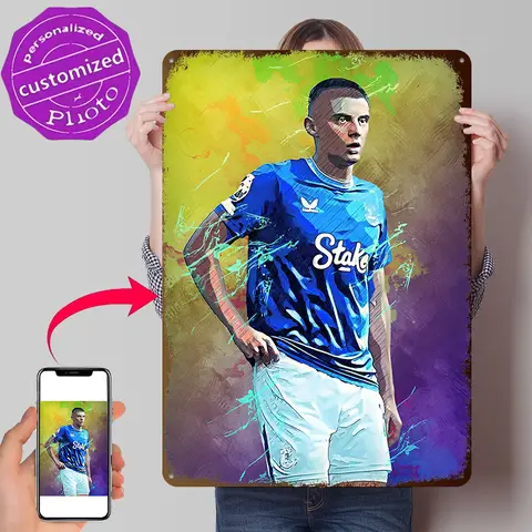Vitaly Mykolenko Portrait 3D Texture Printed Poster Custom Vintage Metal Tin Plate Sign for Wall Art Room Decoration Items Decor