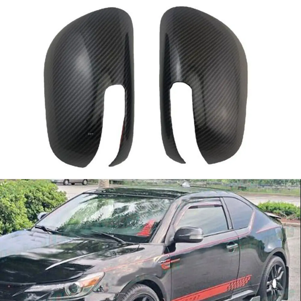 BBQ@FUKA Car Styling For 2011 2012 2013 2014 2015 2016 Scion tC Hatchback 2007-2015 Scion xB Side Mirror Trim Cover Carbon Fiber