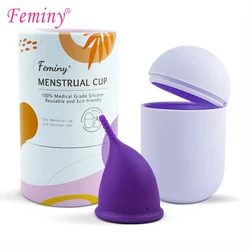 Medical Silicone Menstrual Cups and Cleaner Kit Femenino coletor mesntrual Period Menstruation cup with sterelizer Storage