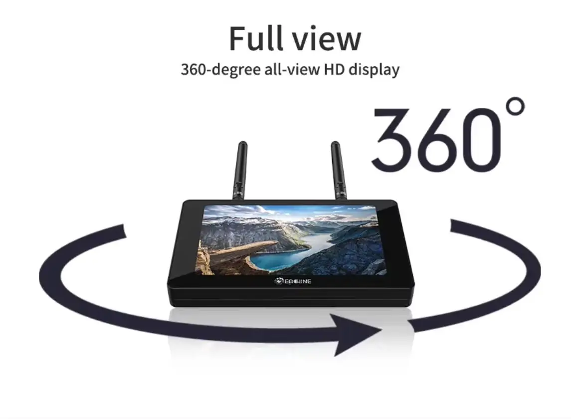 

5inch Moneagle IPS 1000Lux 5.8GHz 40CH Diversity FPV Monitor w/ DVR 360° Full View Built-in 4000mAh Battery For RC Drone RC Cars